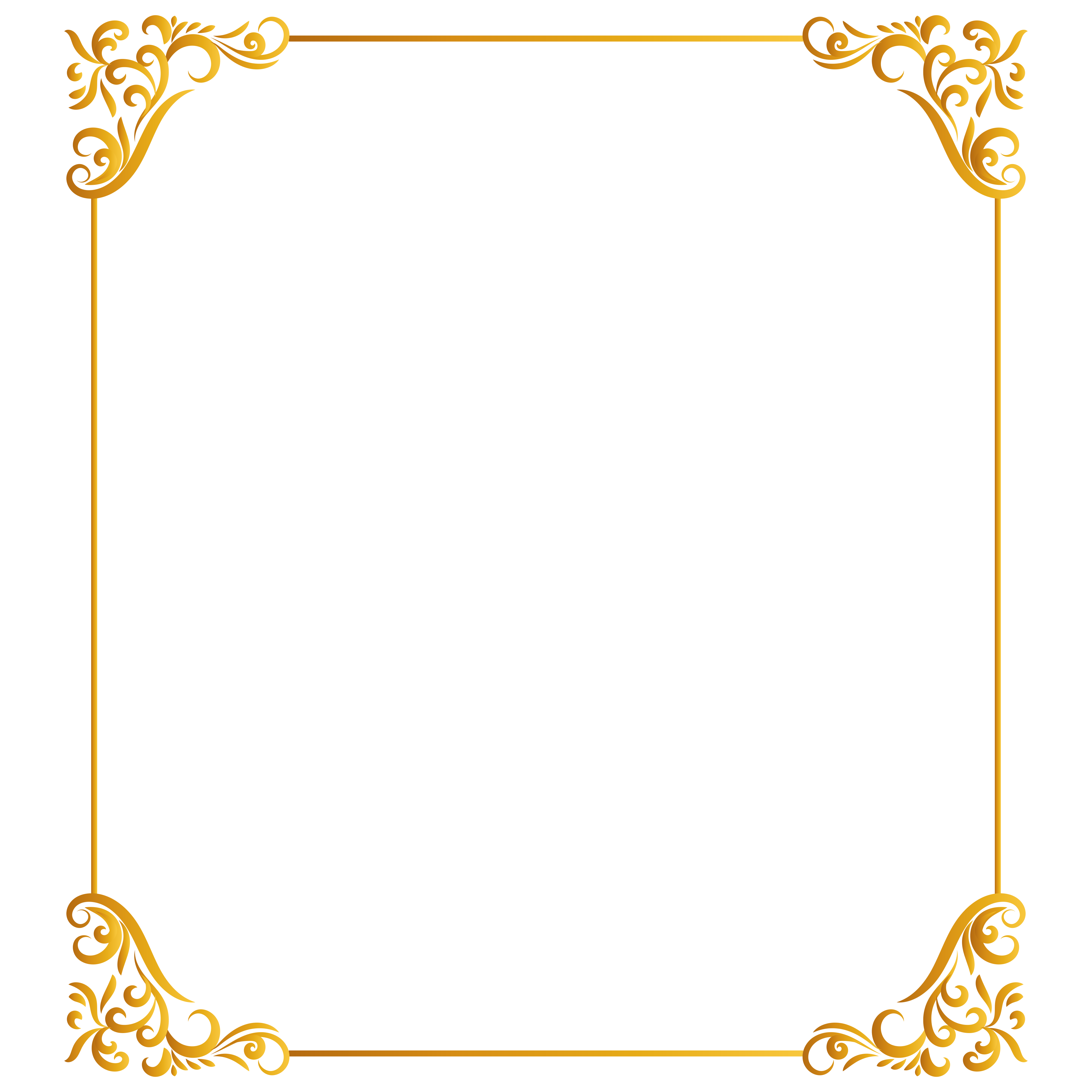 Ornate gold border with decorative corners
