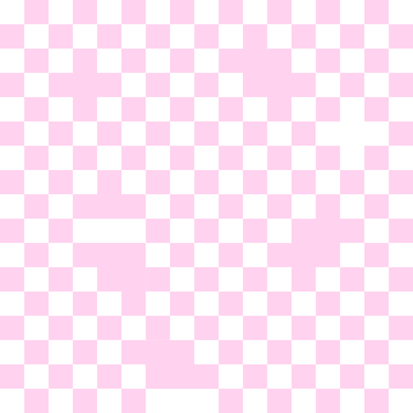 ピンクと白のチェック柄で、さりげないハートの形が入っています。