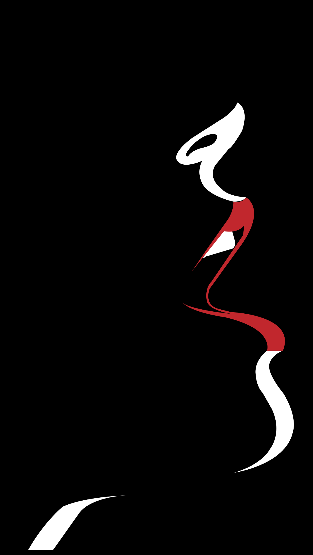 Perfil abstracto del rostro de una mujer con labios rojos.