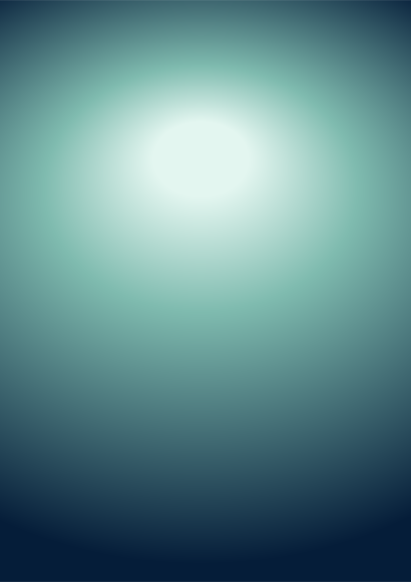 Un degradado de azul verdoso y azul oscuro con luz brillante.