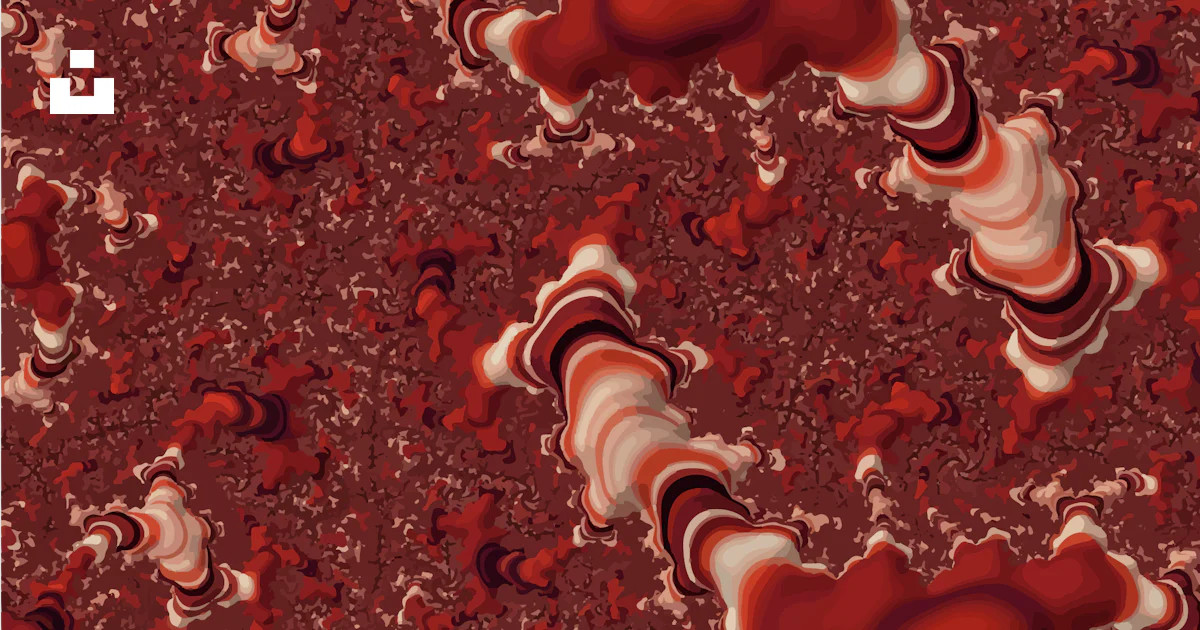 Red White Pattern Absreact Abstract fractal pattern with red and white swirls vector โ Free ...