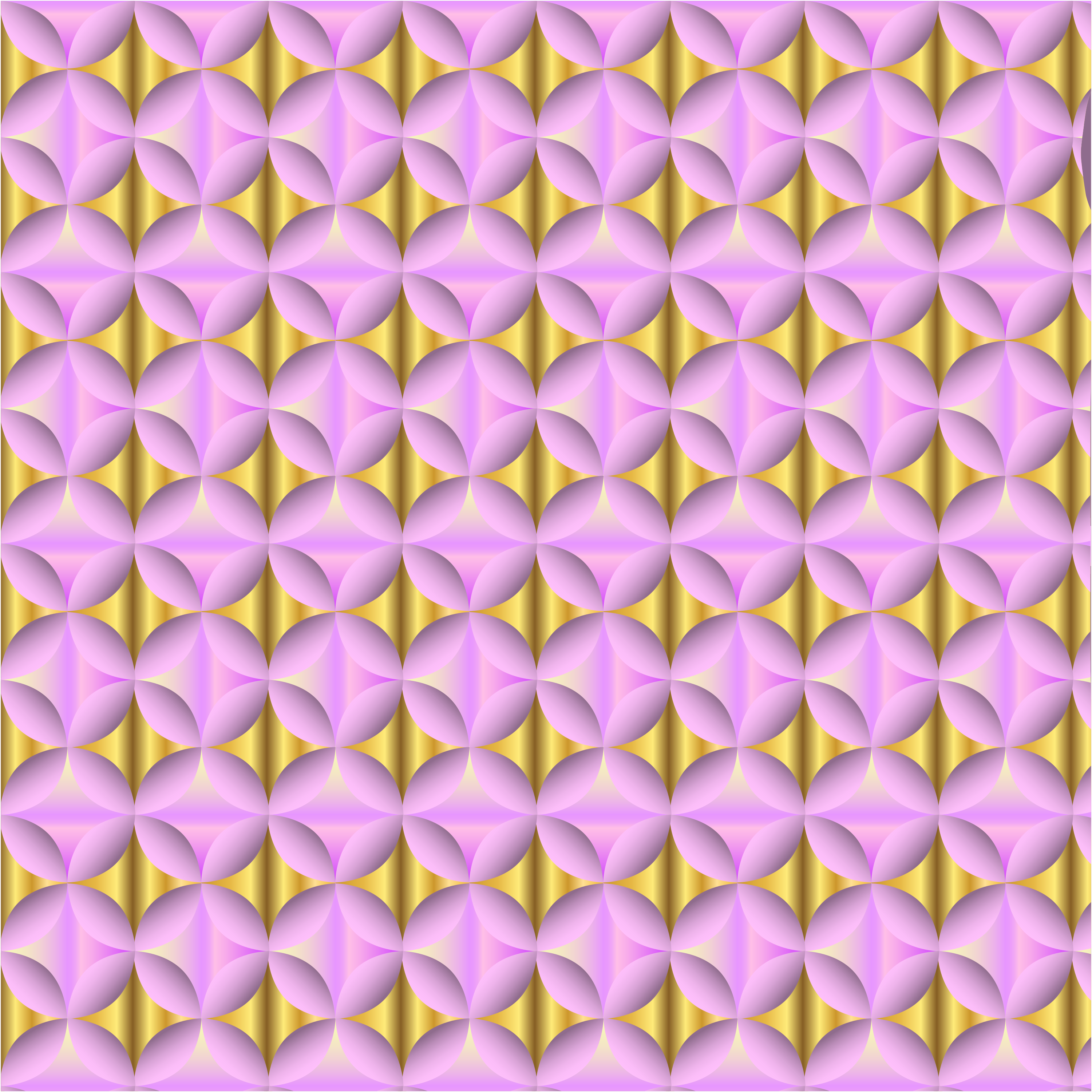 Padrão geométrico de fundo em relevo rosa e dourado