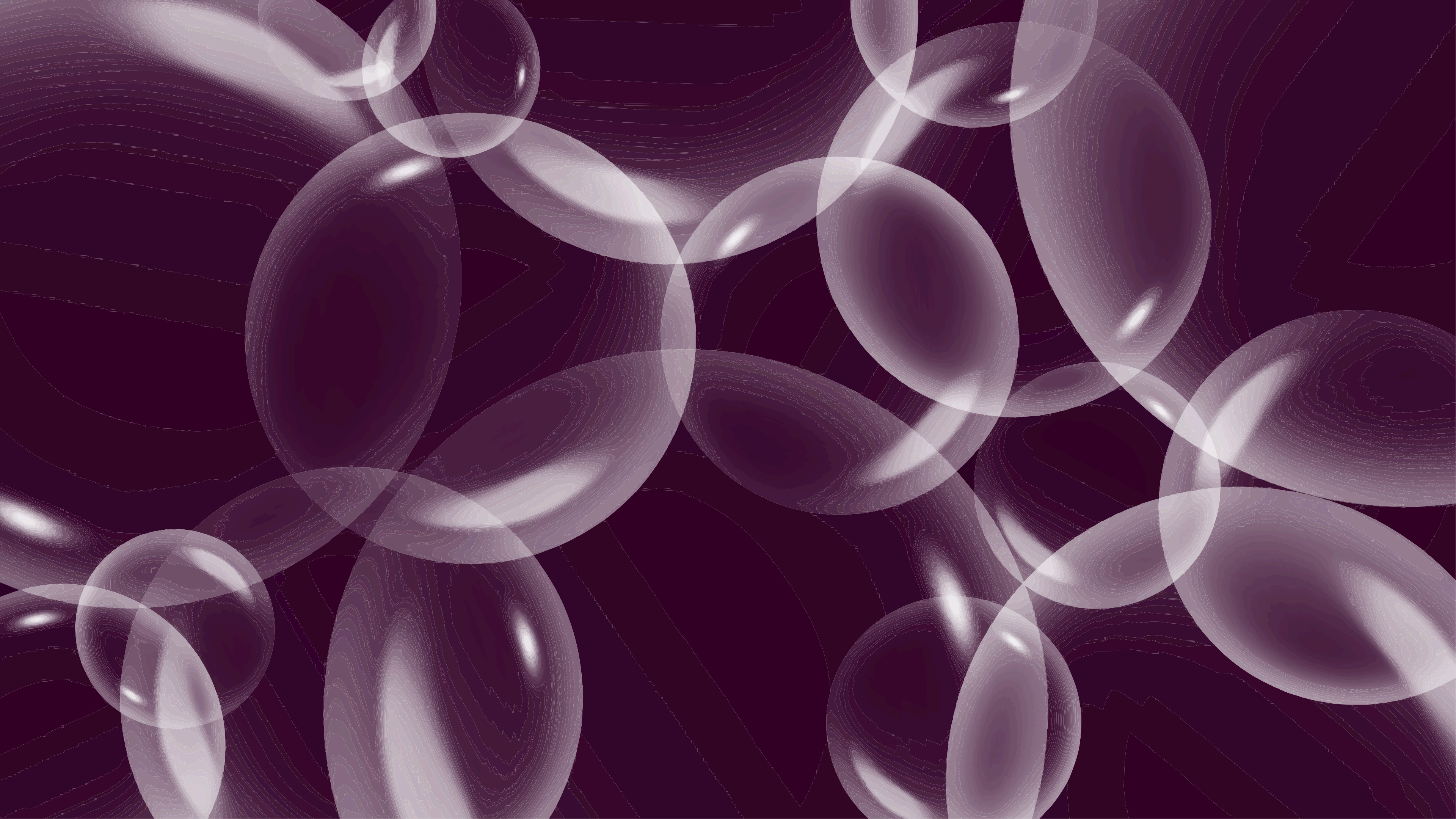 Abstract purple background with floating transparent bubbles