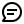 Un icono de globo de diálogo negro con dos líneas horizontales