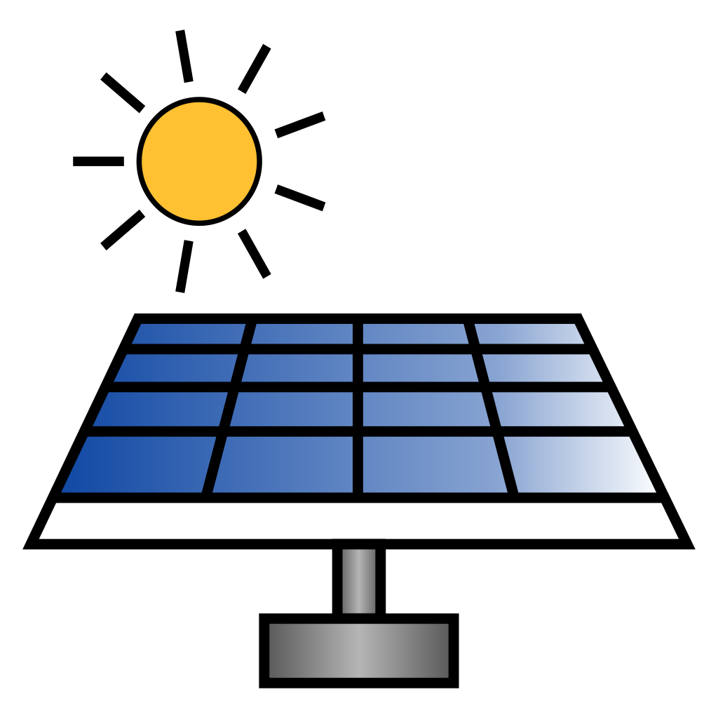 A solar panel under a bright sun.