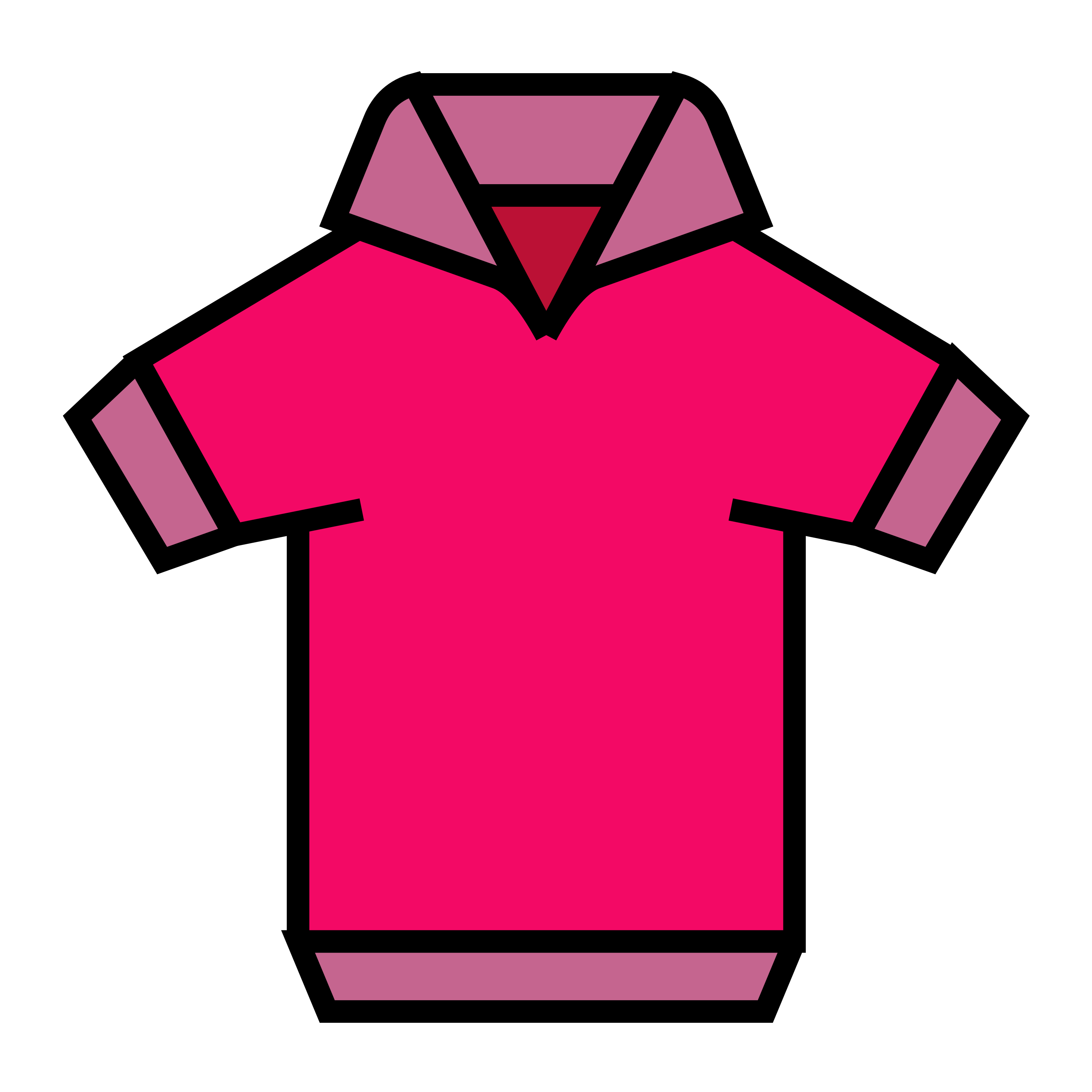 A pink polo shirt with a collar