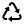 Símbolo de reciclaje negro sobre fondo blanco