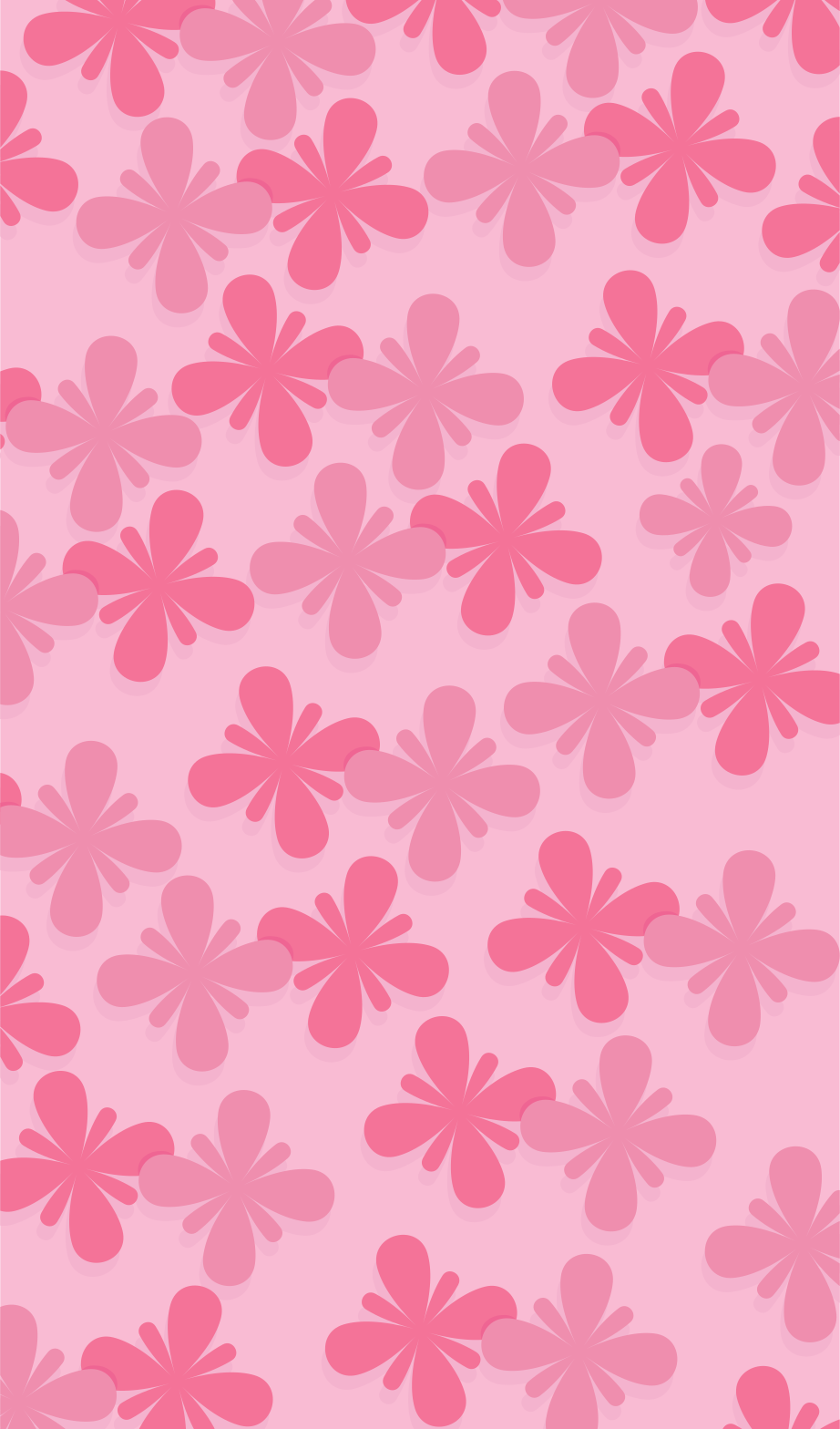 Pink floral pattern on a light pink background.