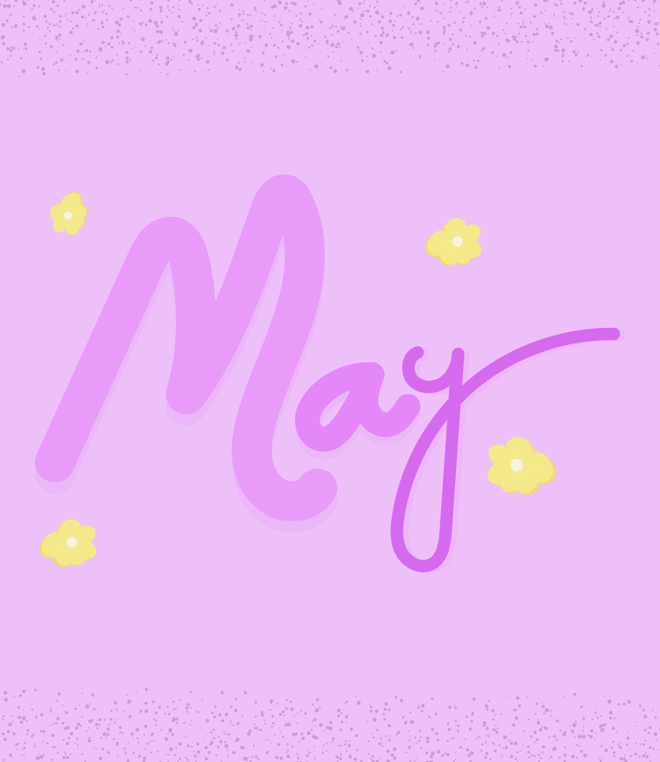 その言葉はラベンダー色の背景に紫色で書かれることもあります。