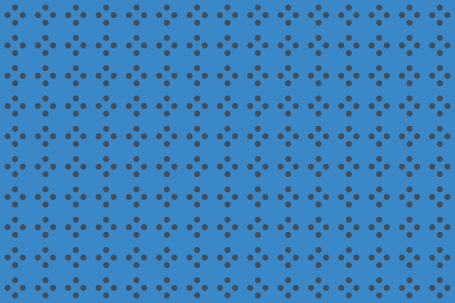 Blue background with a repeating dark pattern