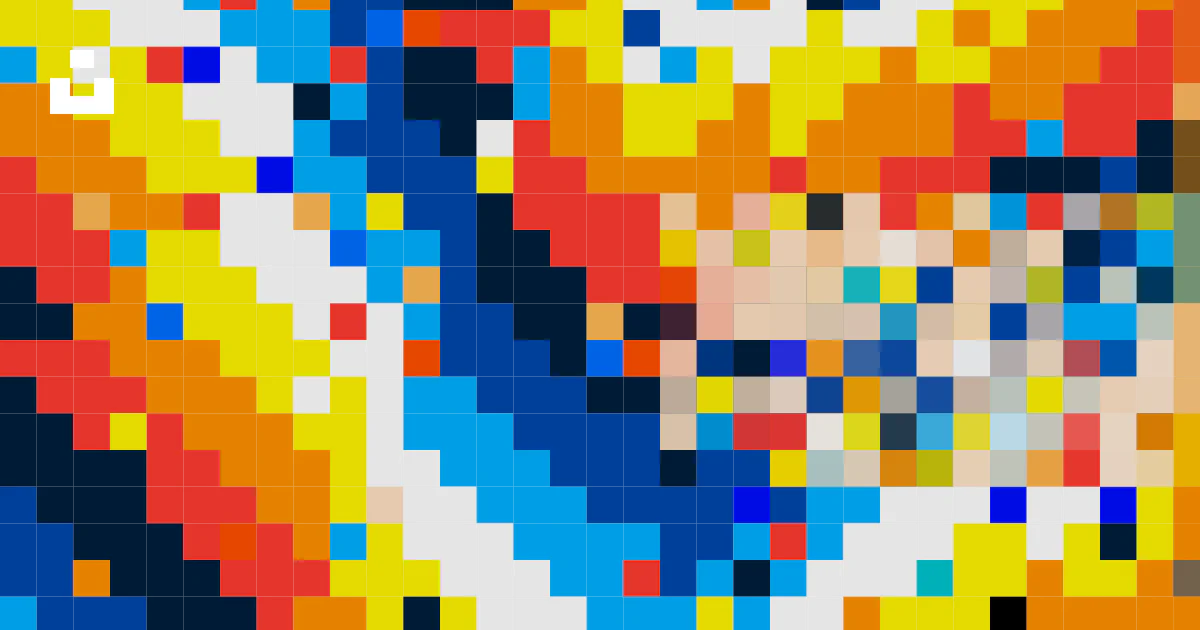 Pixels Absract Coloring Abstract pixel art with vibrant colors and patterns vector – Free ...