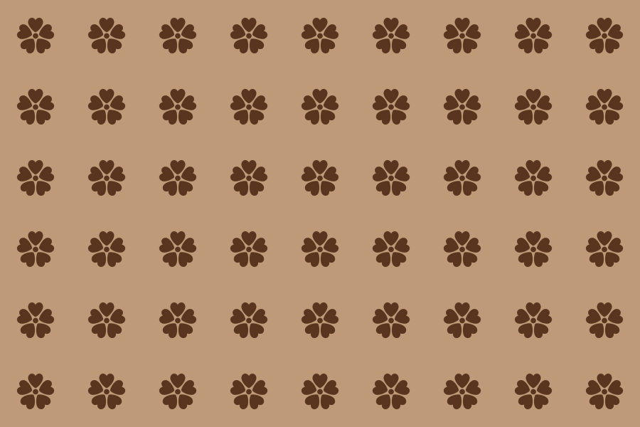 Fondo marrón con patrón repetitivo de flores marrón oscuro