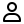 Simple black outline of a person icon.