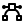 Vector graphic icon with anchor points and curves