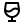 A simple black and white icon of a brandy snifter