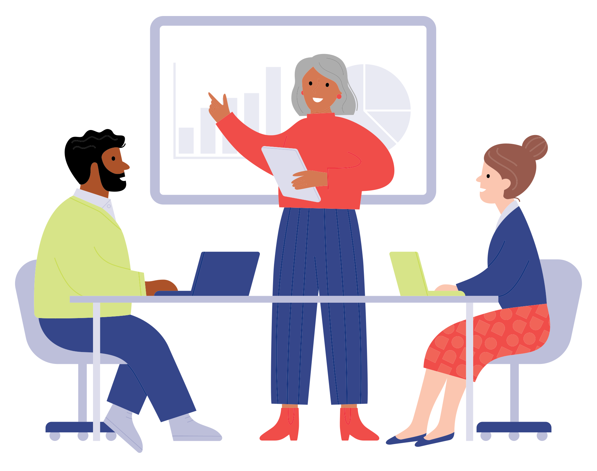 Une équipe diversifiée collabore dans un cadre de bureau moderne.