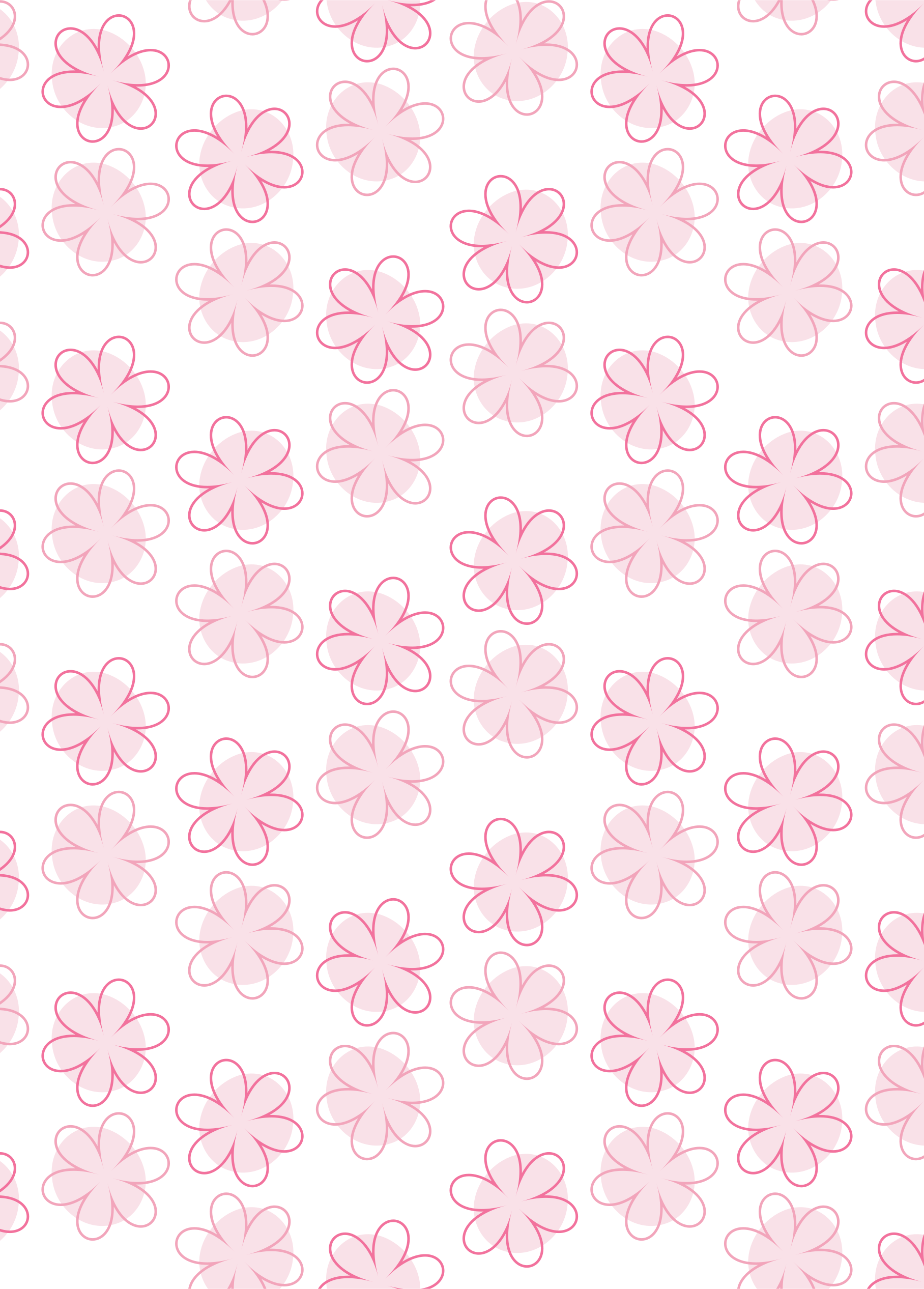 흰색 배경에 연분홍색 꽃무늬가 그려져 있었다.