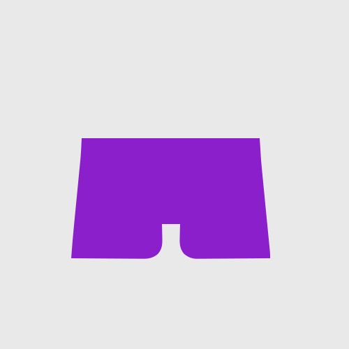 Purple boxer shorts on a light gray background