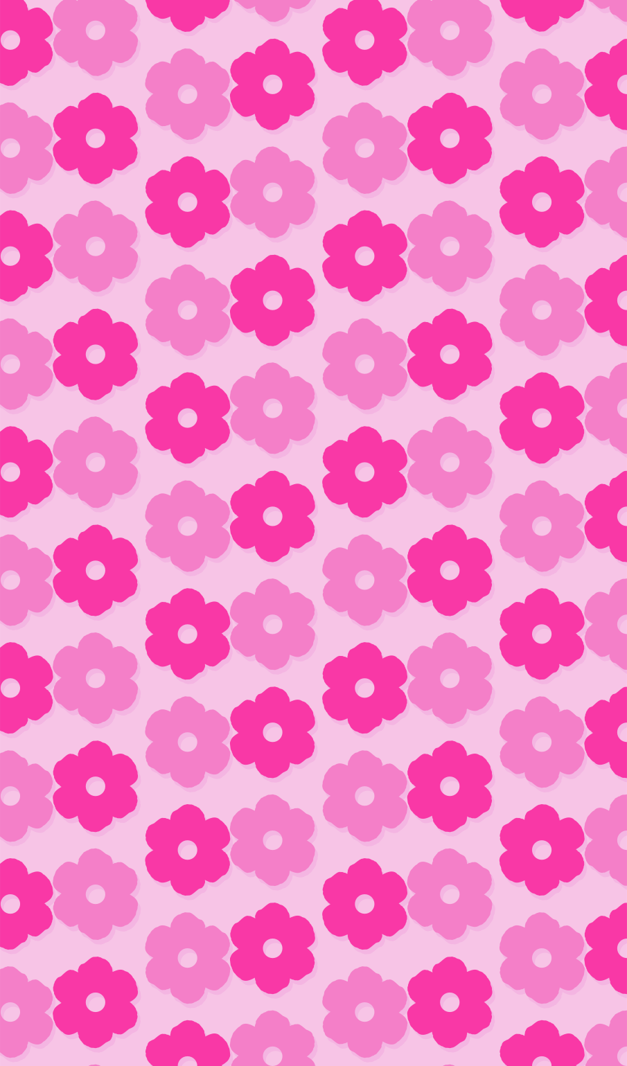 연한 분홍색 배경에 분홍색 꽃무늬