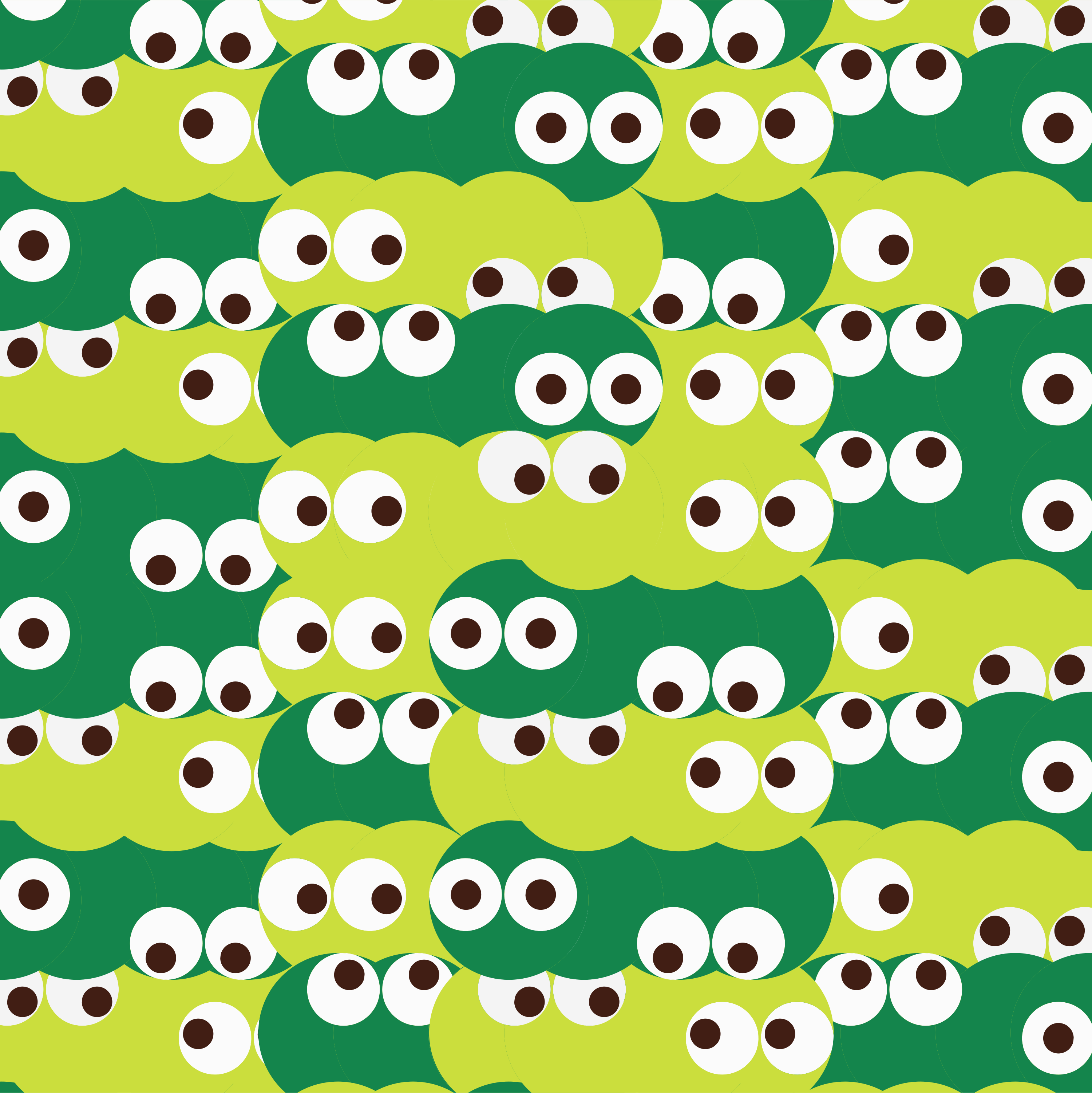 Un motif d’yeux verts de dessin animé dépassant.