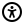 Accessibility symbol within a black circle