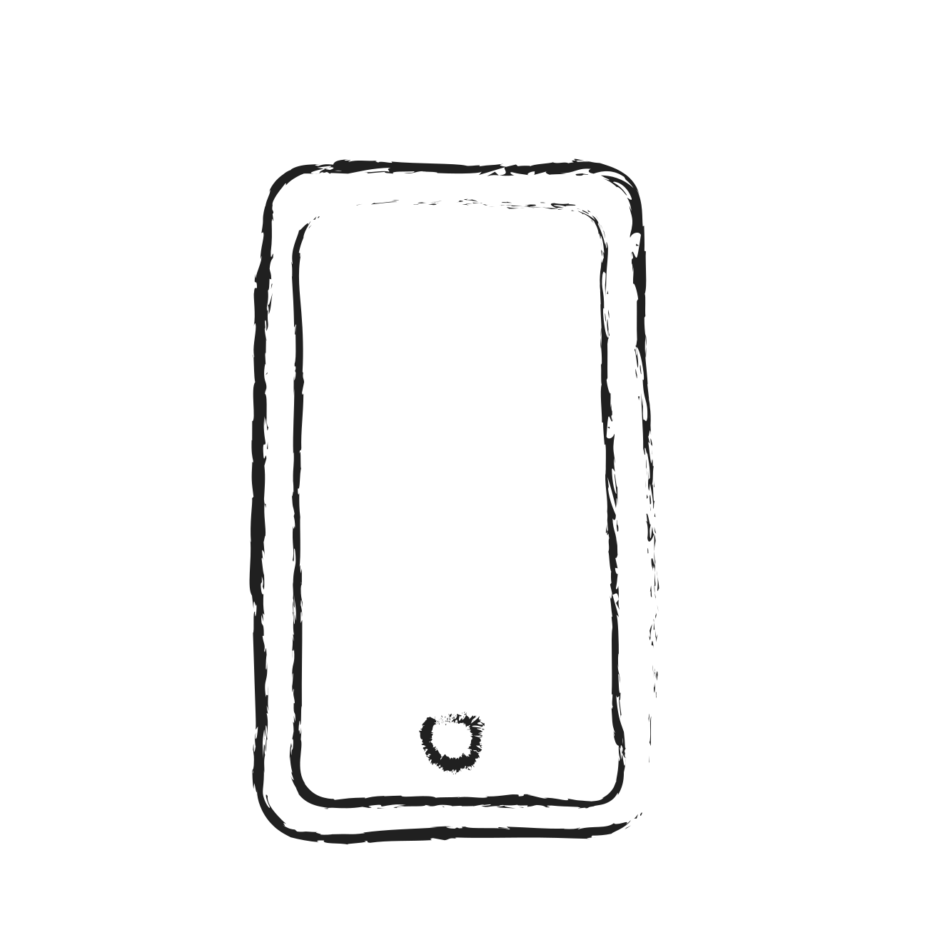 Um esboço simples de um smartphone