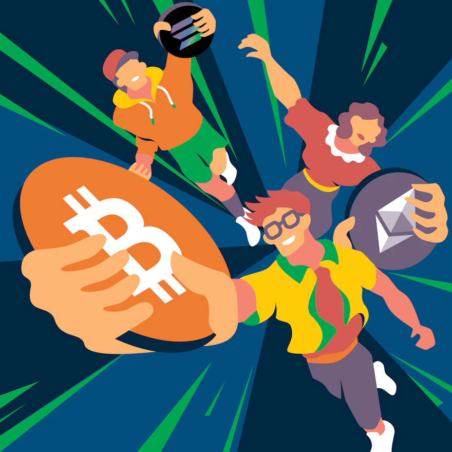 Crypto trading dashboard showing charts and market data