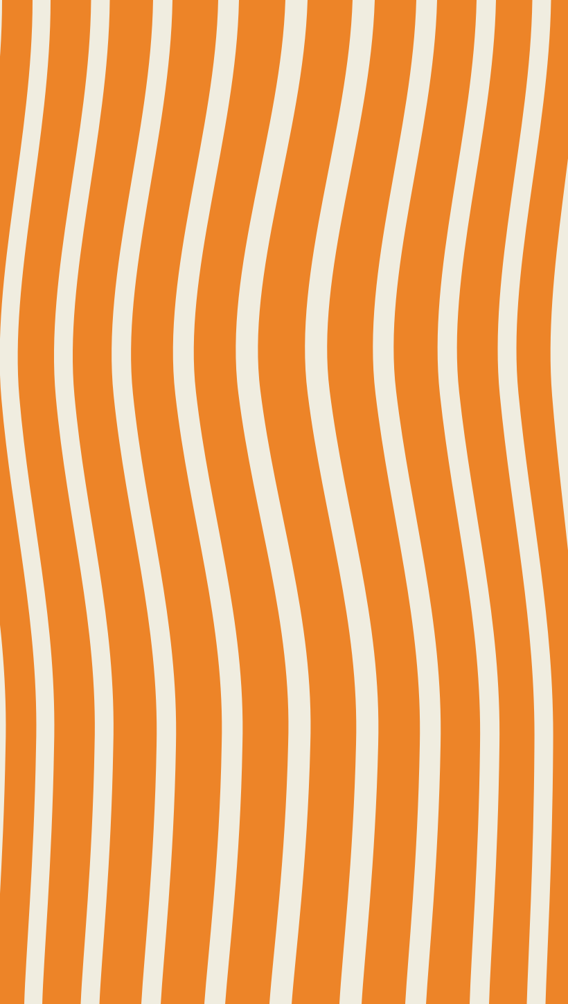 Orange-cremefarbene, wellige vertikale Streifenmuster
