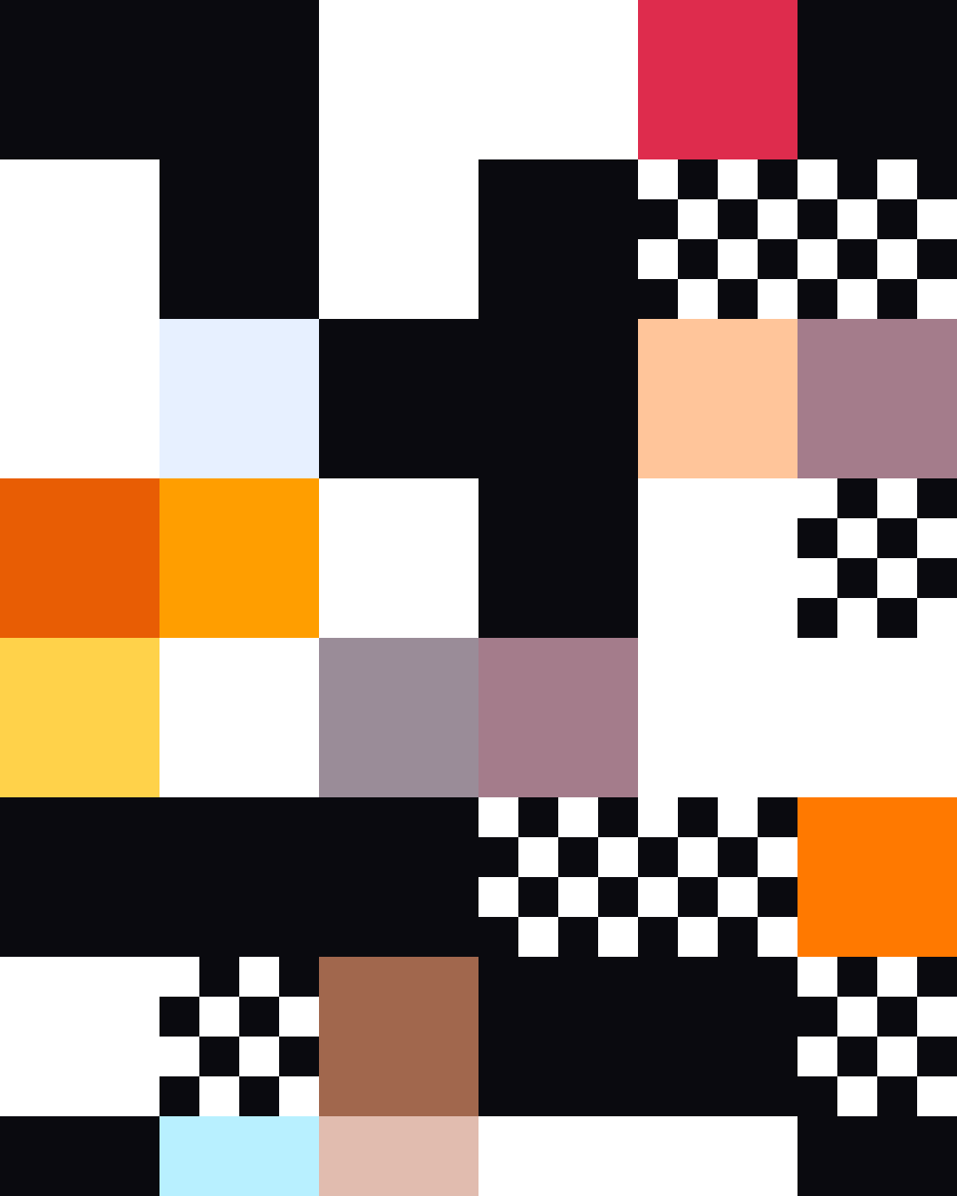 Abstraktes Mosaik aus bunten Quadraten und Schachbrettmustern