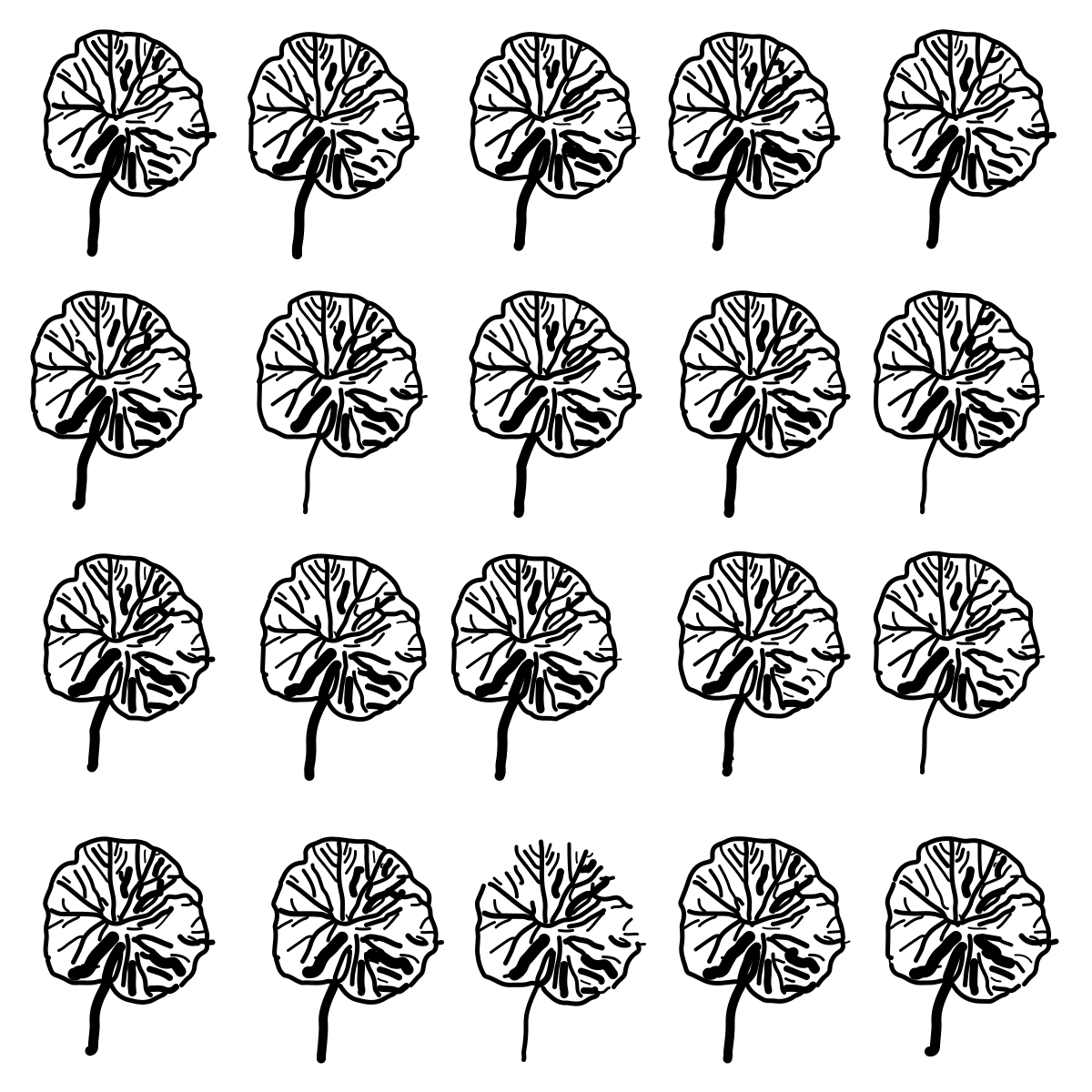 A pattern of stylized lotus leaves