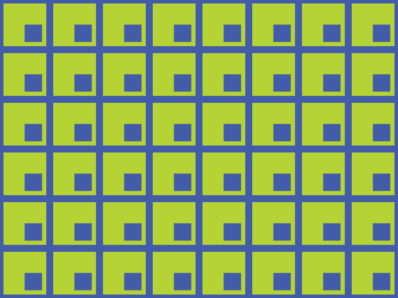Abstraktes Muster blauer Quadrate innerhalb grüner Quadrate