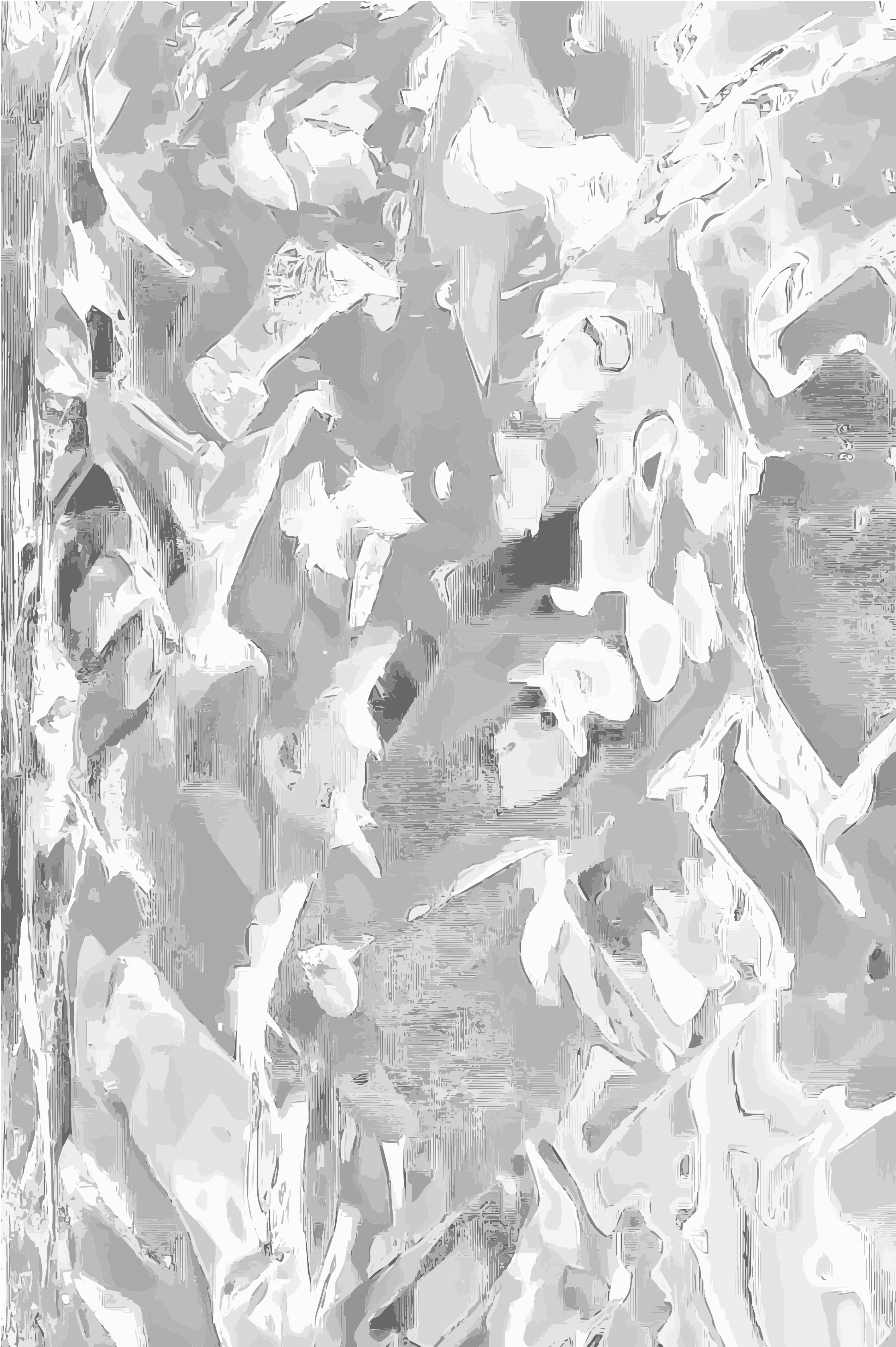 A crumpled silver foil texture with reflective surfaces.
