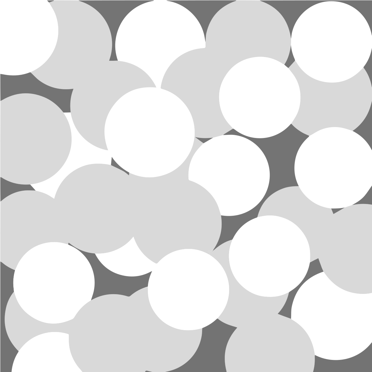 Abstract pattern of overlapping gray and white circles.