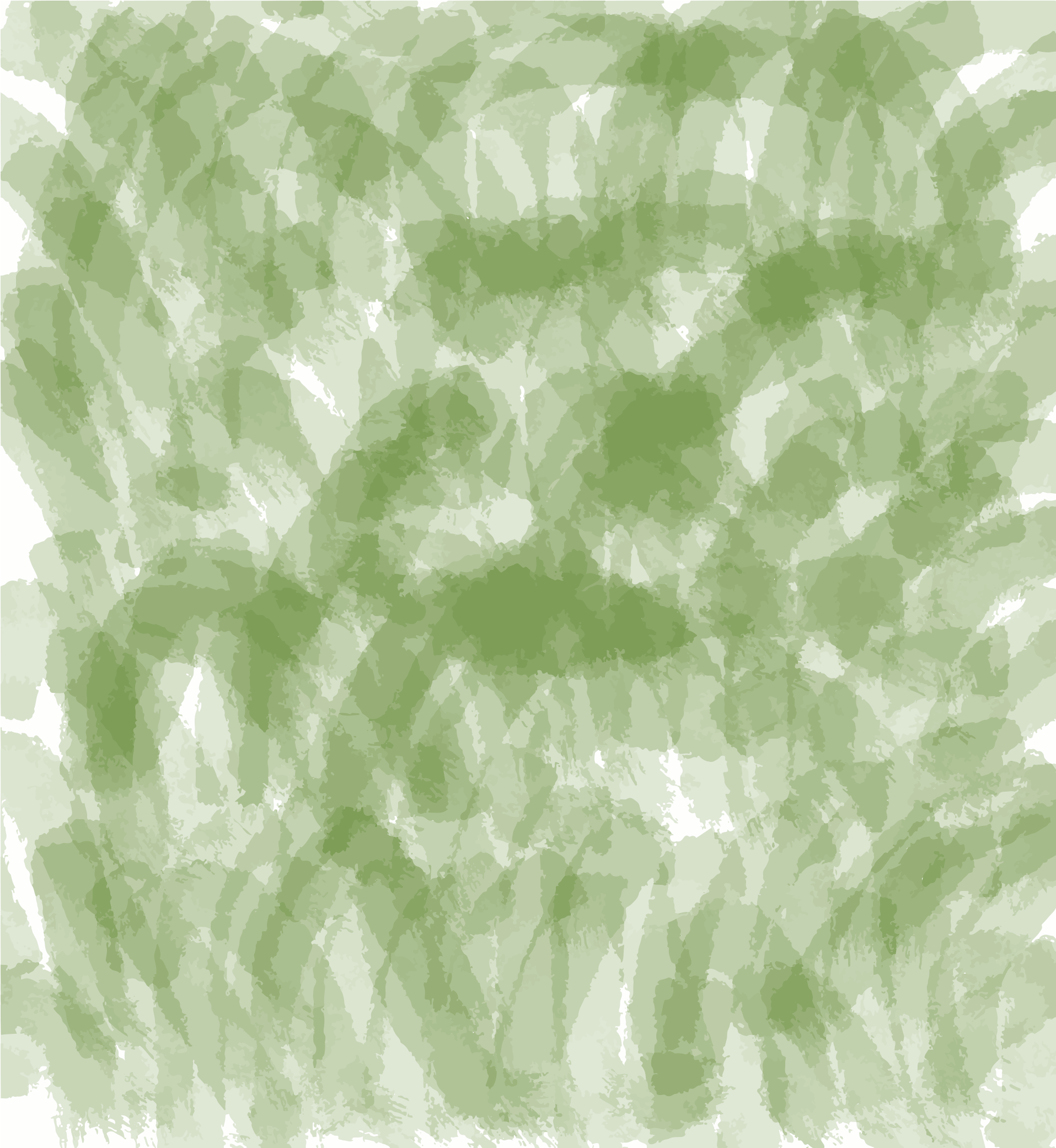 Translucent green brushstrokes create an abstract background.
