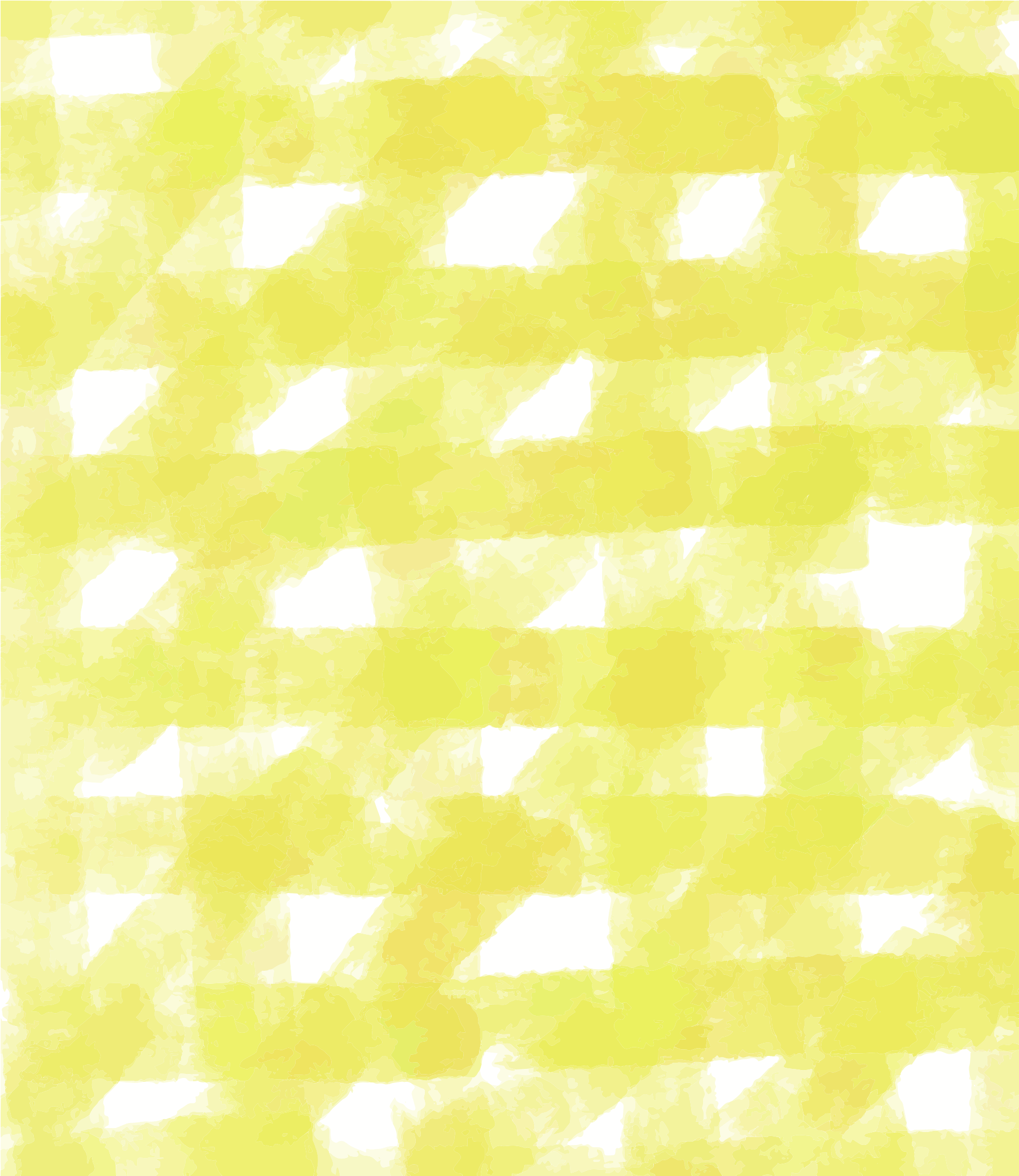 Yellow and white watercolor checkered pattern background.