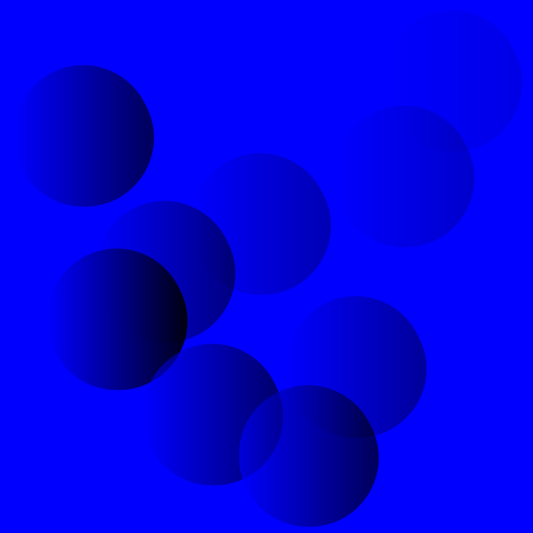 Un fond bleu uni avec des cercles abstraits bleu foncé en bokeh.