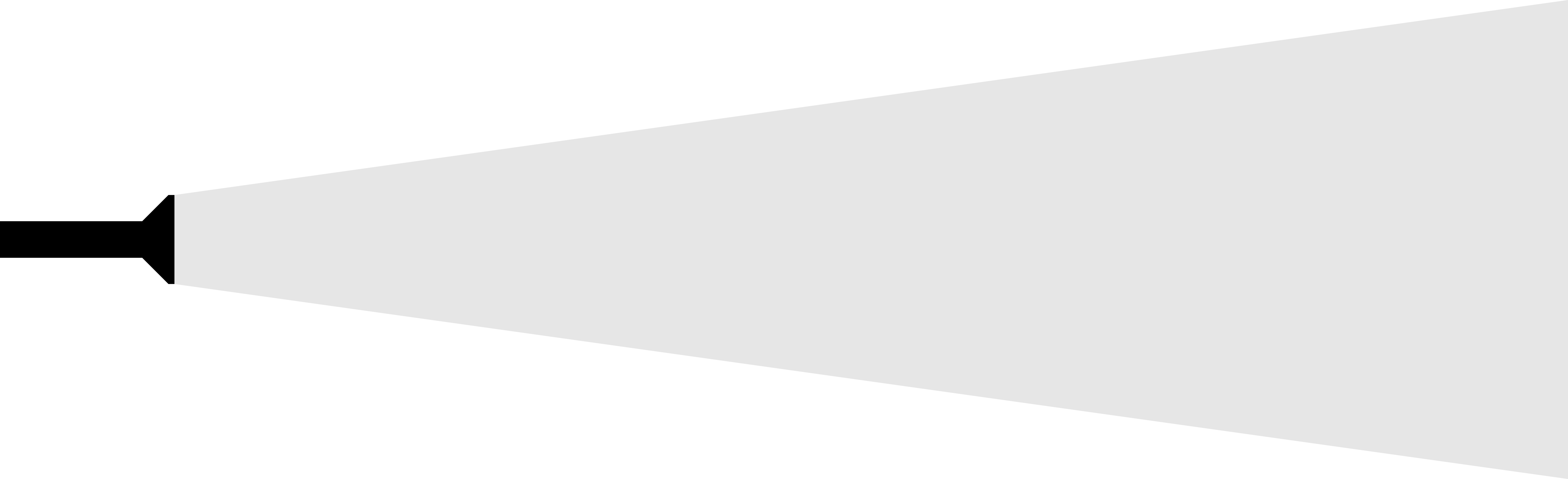 A black flashlight emits a wide beam of light.