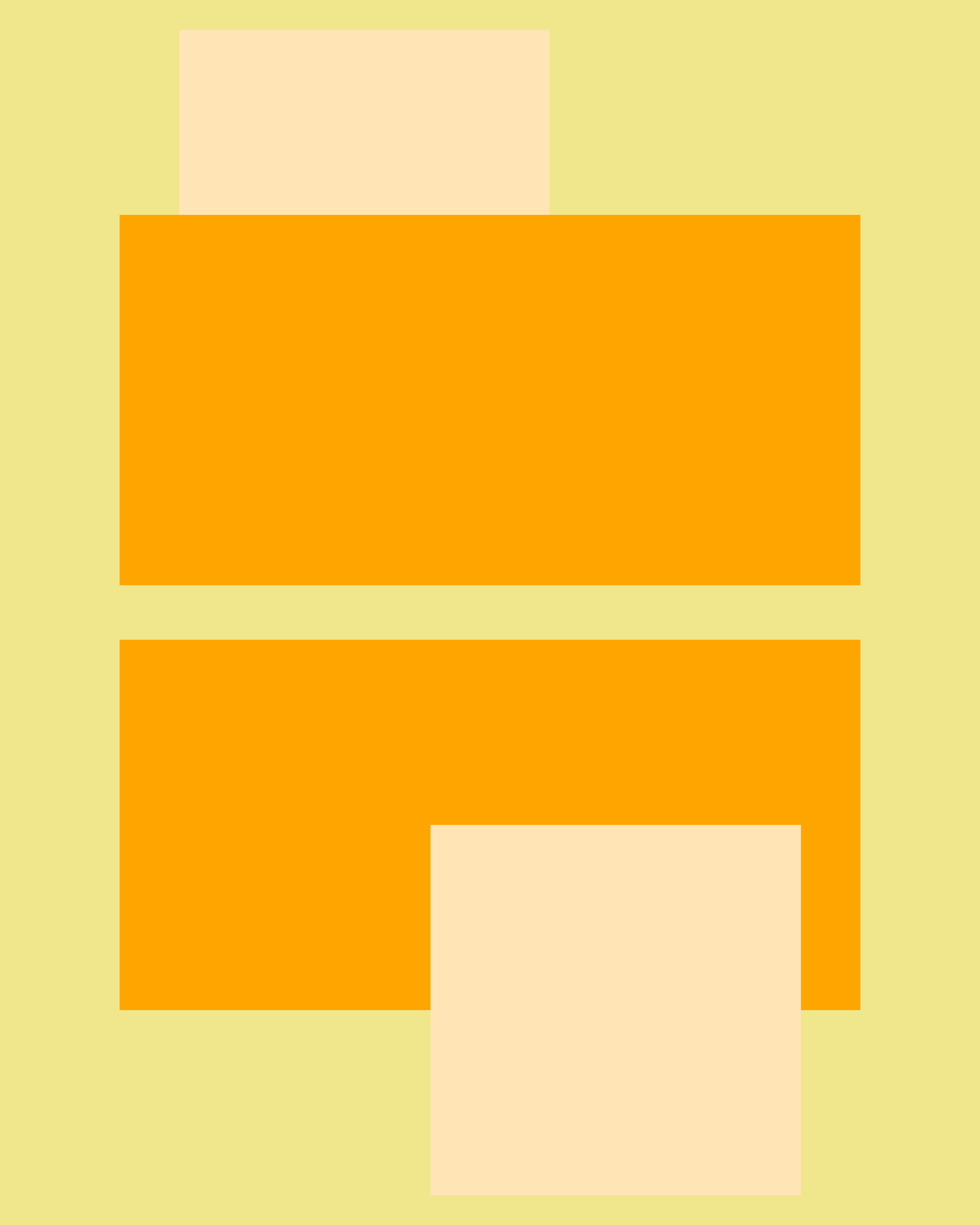 Composição abstrata de formas geométricas laranja e laranja claro