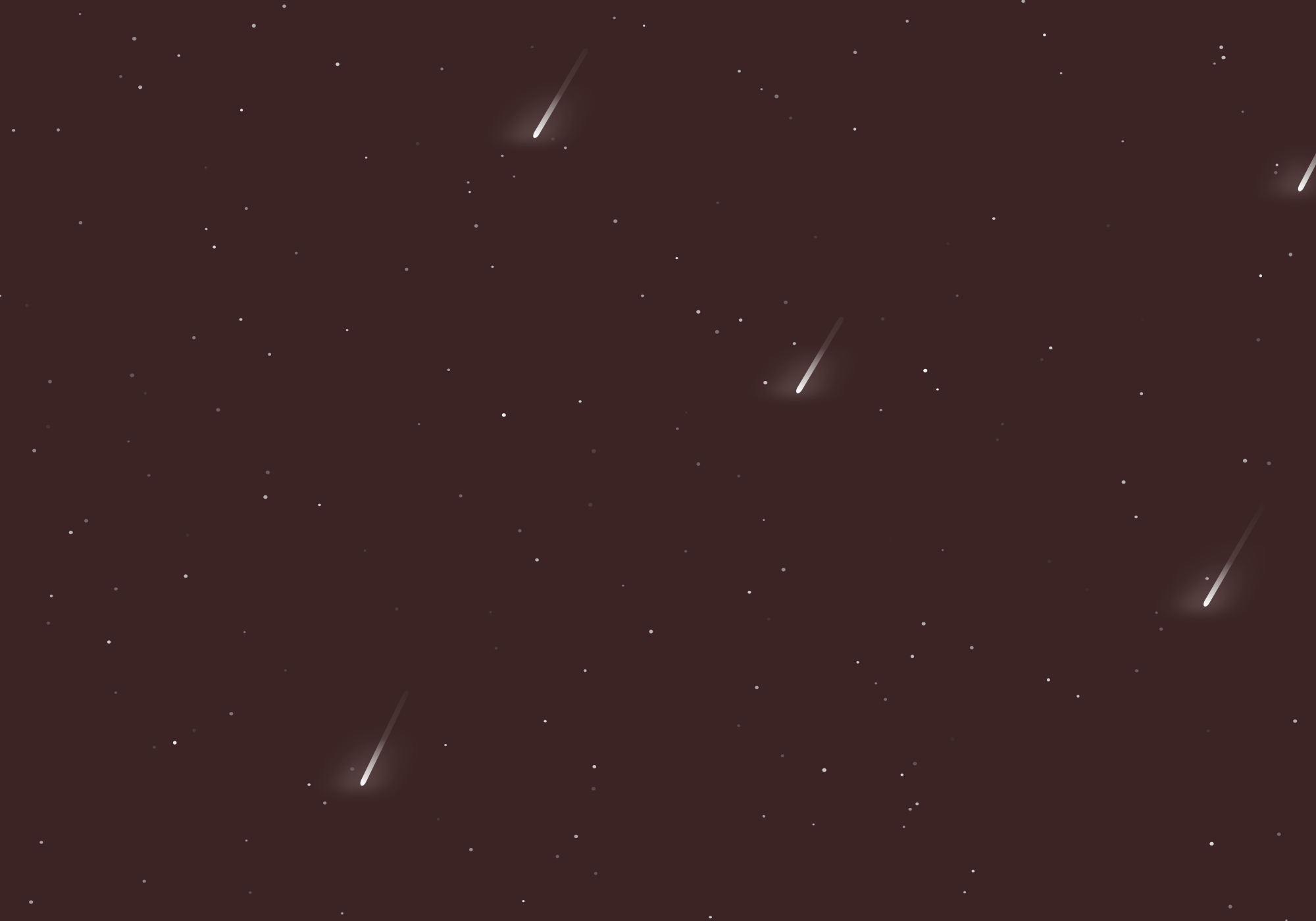 Múltiplos meteoros riscam um céu escuro e estrelado