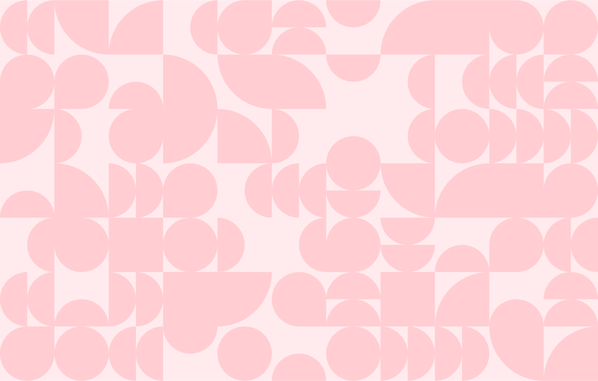 Padrão abstrato rosa claro de círculos e semicírculos