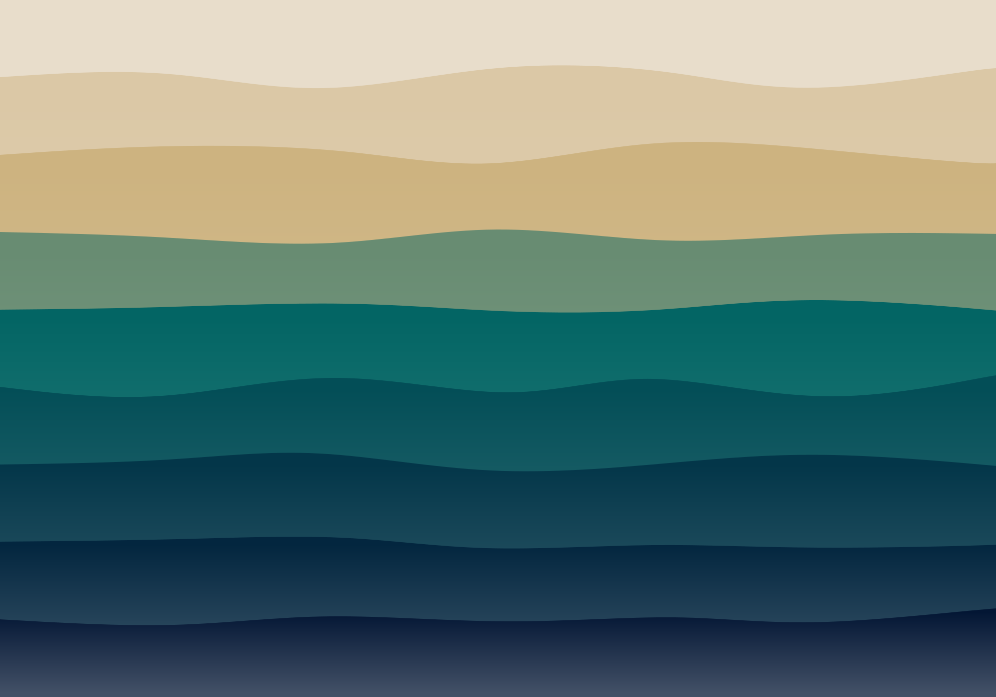 Wavy horizontal stripes in shades of blue, green, and beige.