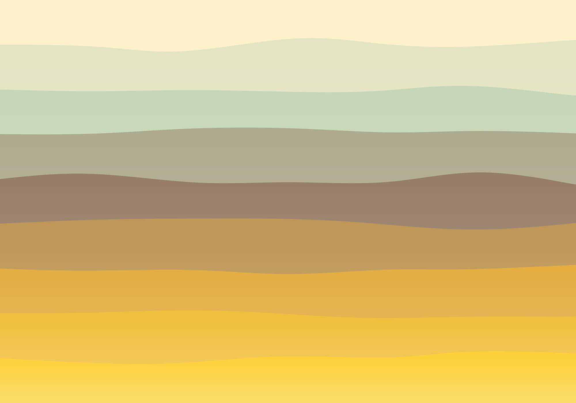 Horizontal wavy stripes in shades of green, brown, and yellow