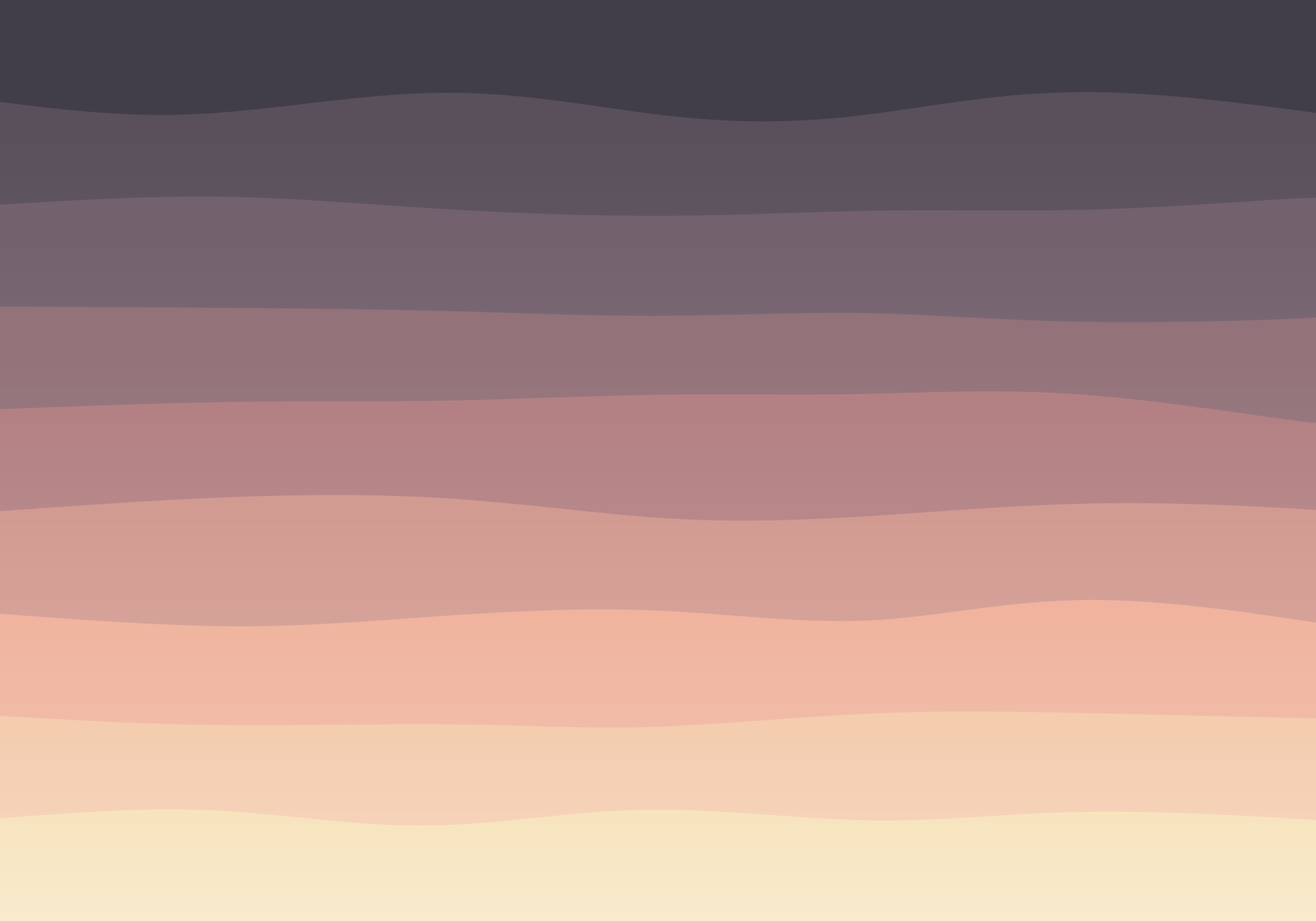 Wellige horizontale Streifen in einem violetten bis orangefarbenen Farbverlauf
