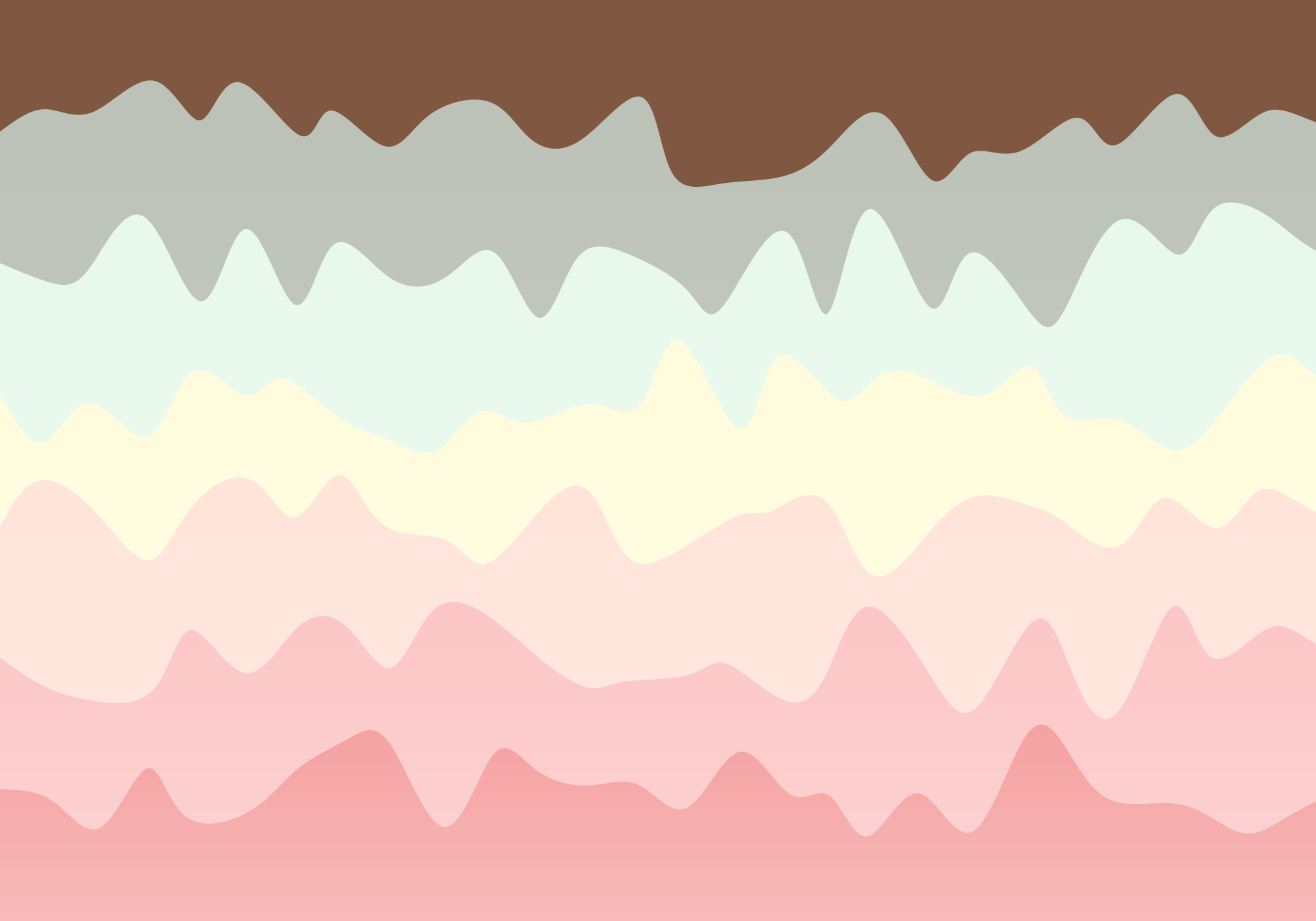 Fundo abstrato com camadas onduladas de cores pastéis suaves