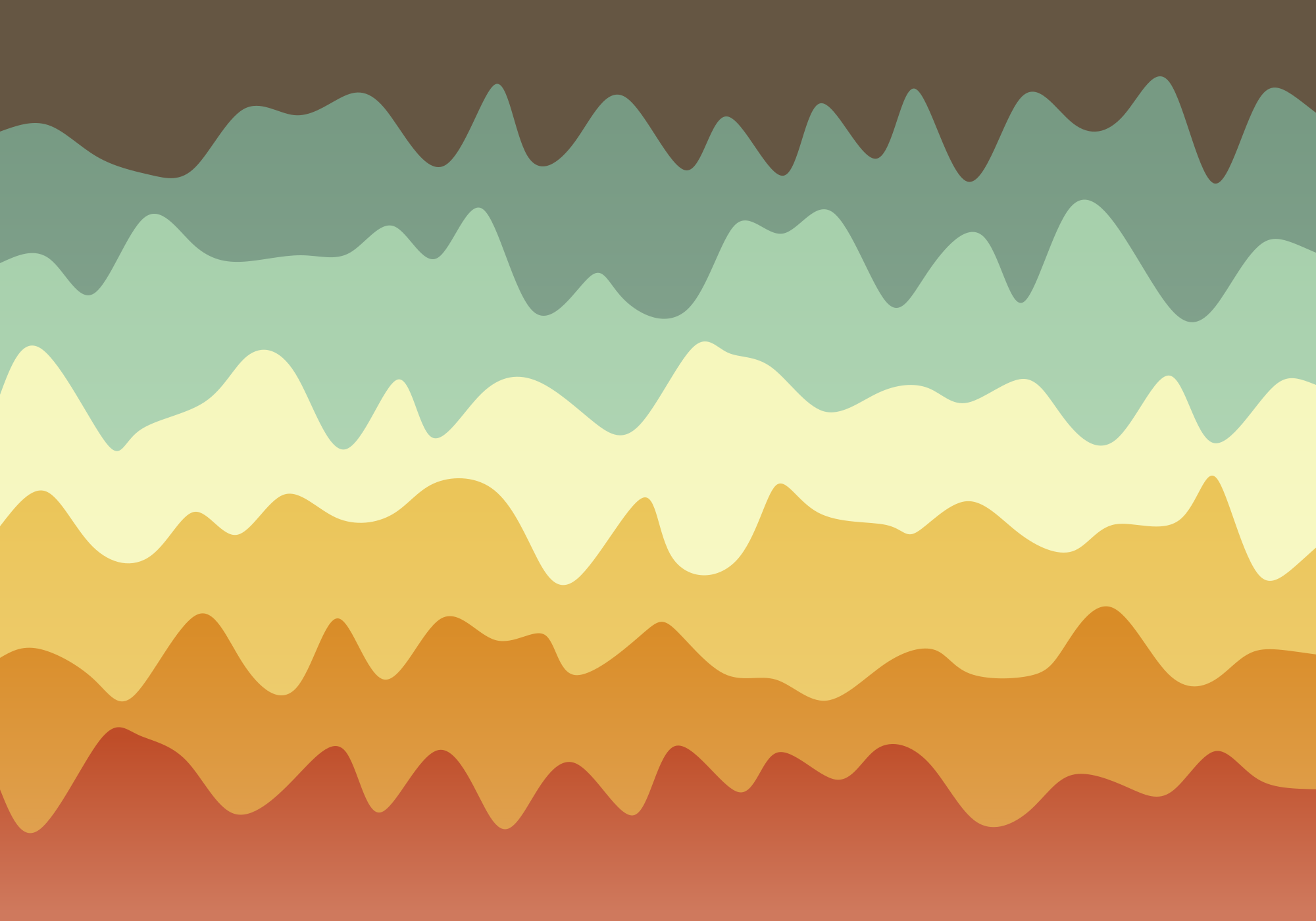 Wavy horizontal layers of earthy colors