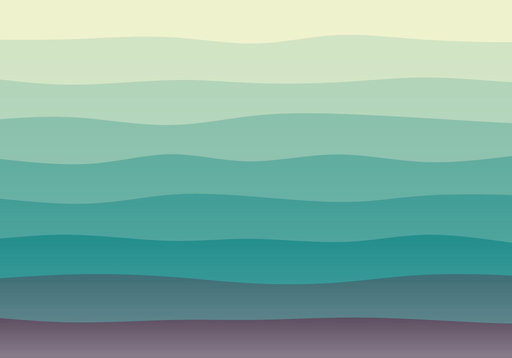 Abstract wavy gradient of green, teal, and purple