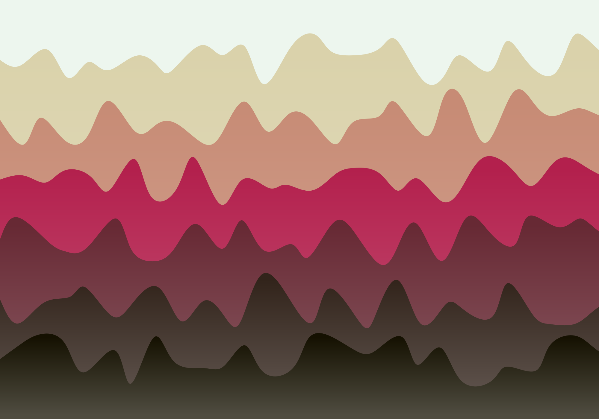 Wavy layers of beige, pink, and brown colors