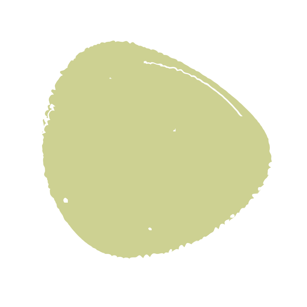 Eine unregelmäßige hellgrüne Form auf weißem Hintergrund.