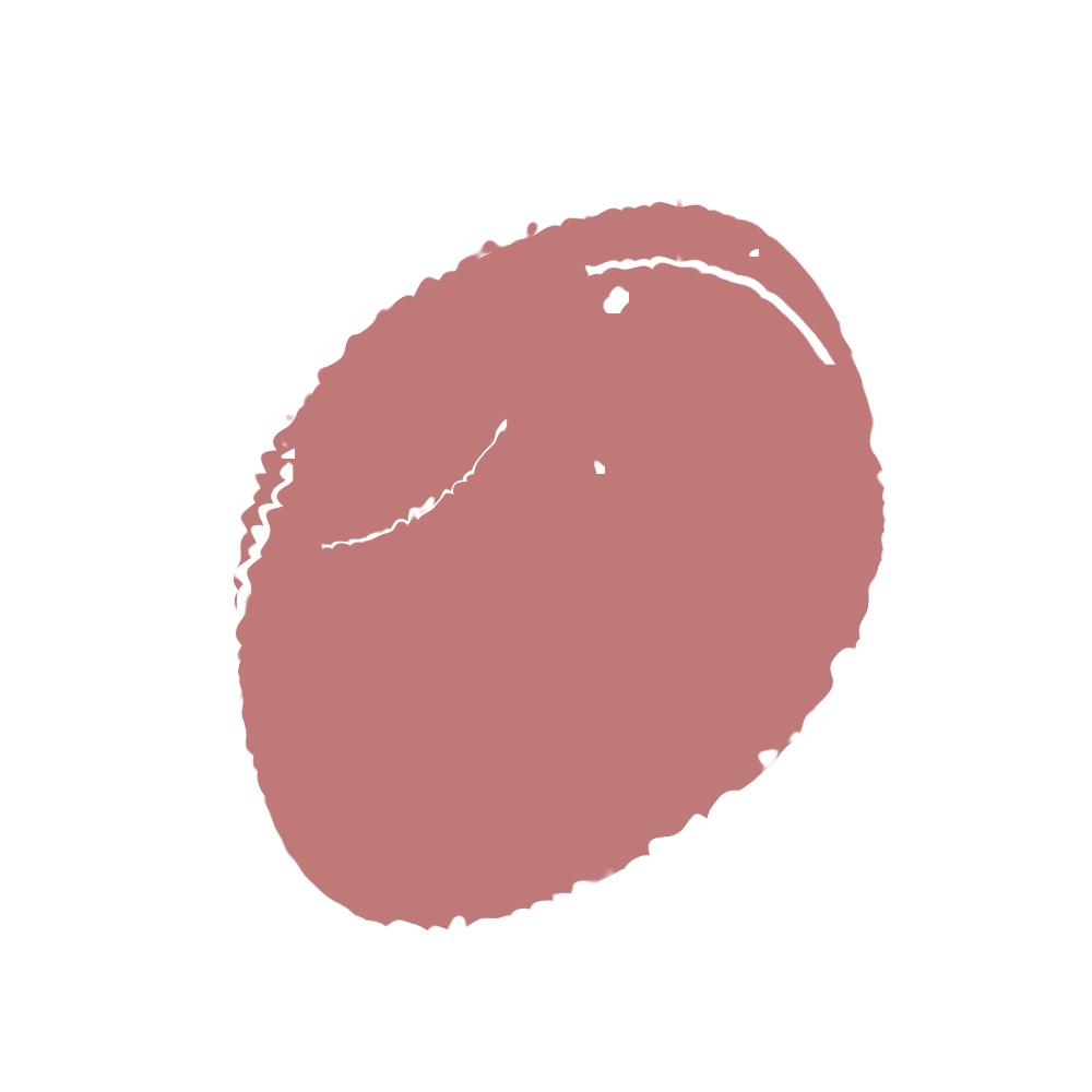 A textured, reddish-brown oval shape on a white background.