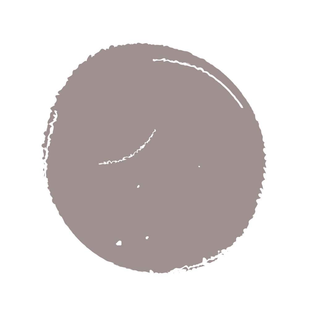 A textured brownish-gray circle on a white background.